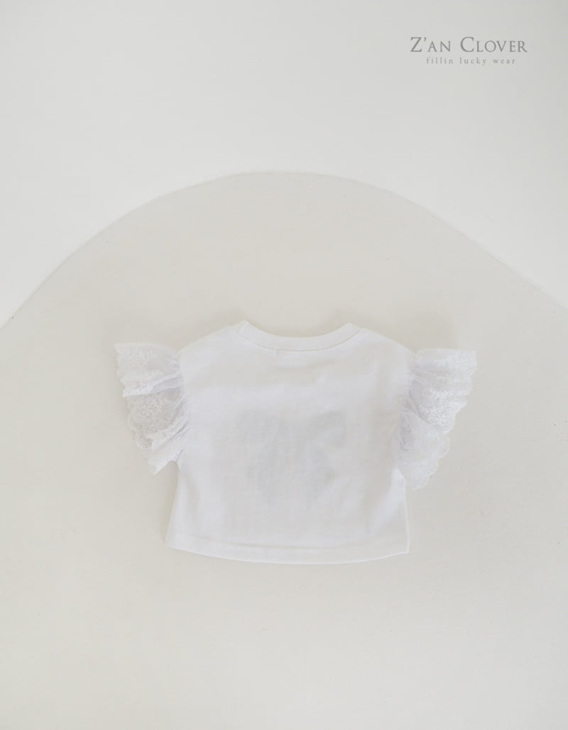Zan Clover - Korean Children Fashion - #littlefashionista - Ribbon Frill Tee - 8