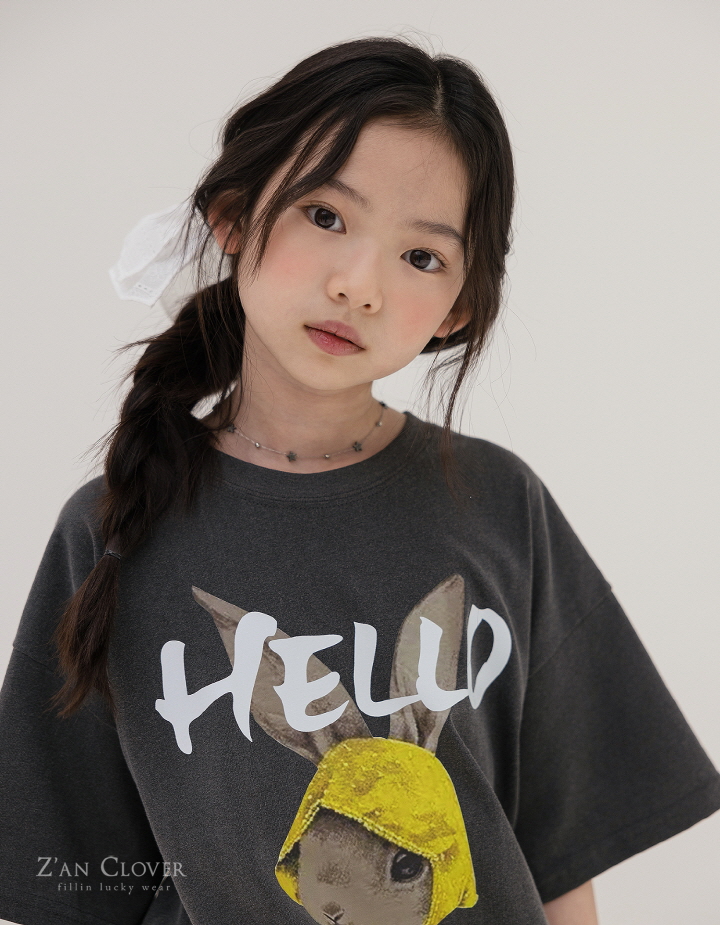 Zan Clover - Korean Children Fashion - #littlefashionista - Hello Rabbit Tee - 10
