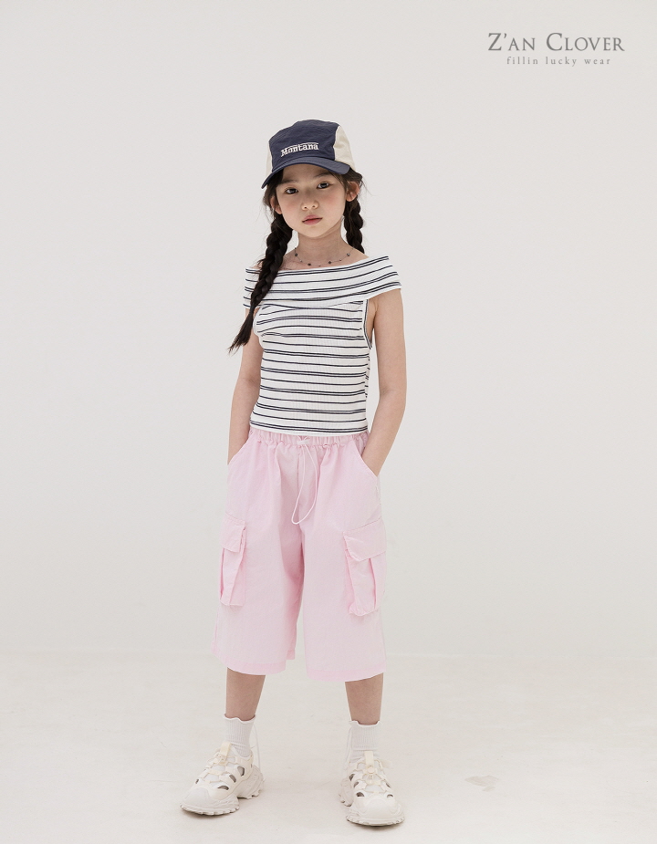 Zan Clover - Korean Children Fashion - #littlefashionista - Soft Cargo Bermuda Pants - 8