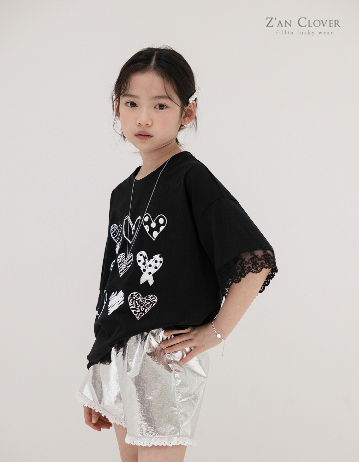 Zan Clover - Korean Children Fashion - #littlefashionista - Leather Lace Shorts - 10