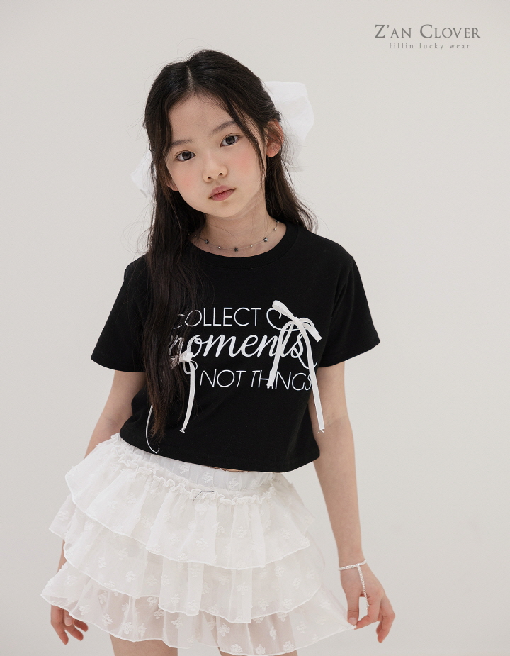 Zan Clover - Korean Children Fashion - #littlefashionista - Collect Ribbon Short Tee - 9