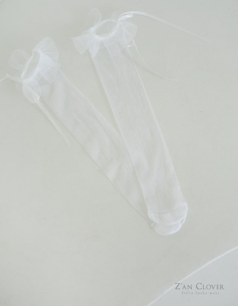Zan Clover - Korean Children Fashion - #magicofchildhood - Ribbon See-through Socks - 10