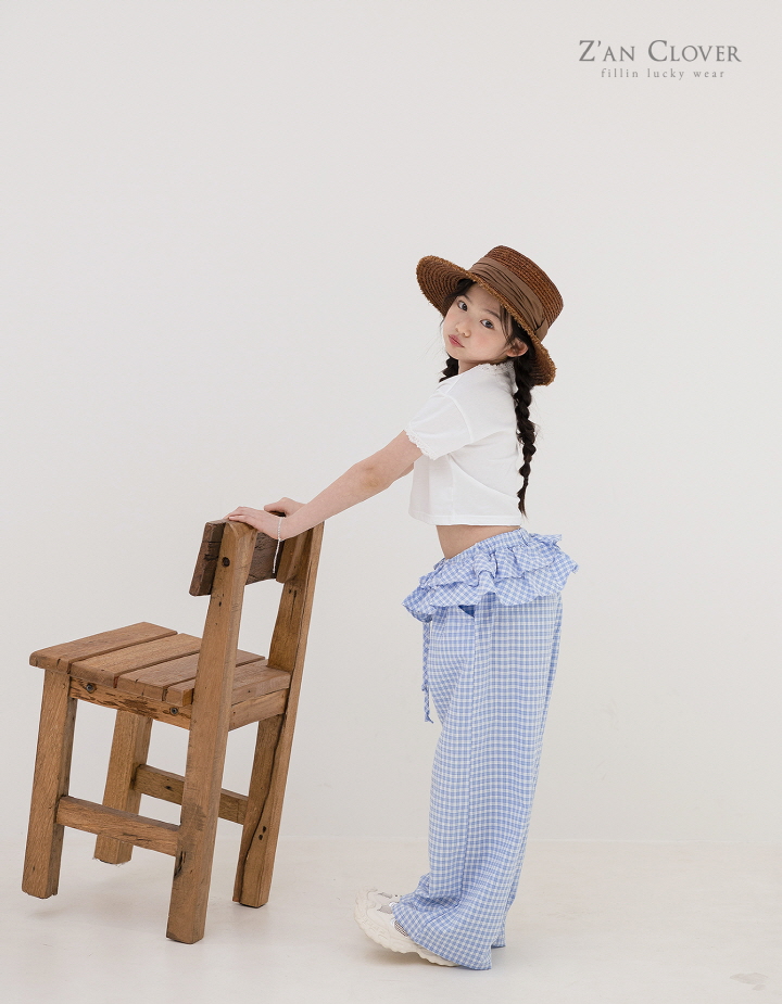 Zan Clover - Korean Children Fashion - #magicofchildhood - Check Frill Pants - 12