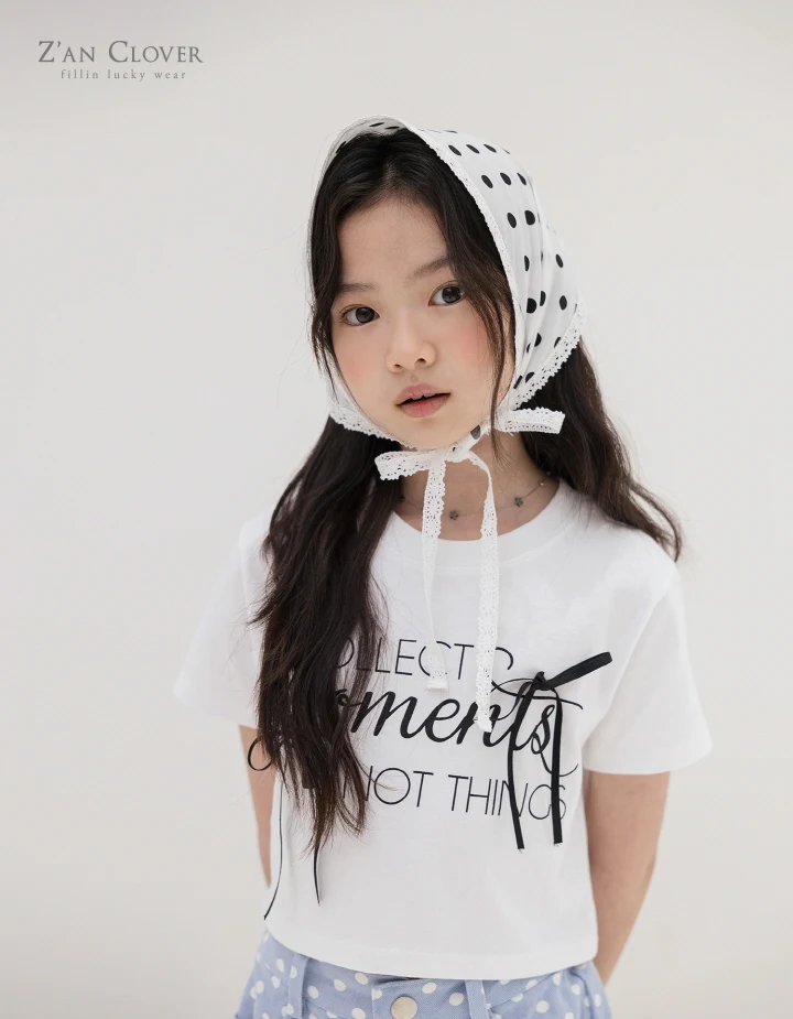 Zan Clover - Korean Children Fashion - #magicofchildhood - Collect Ribbon Short Tee - 10