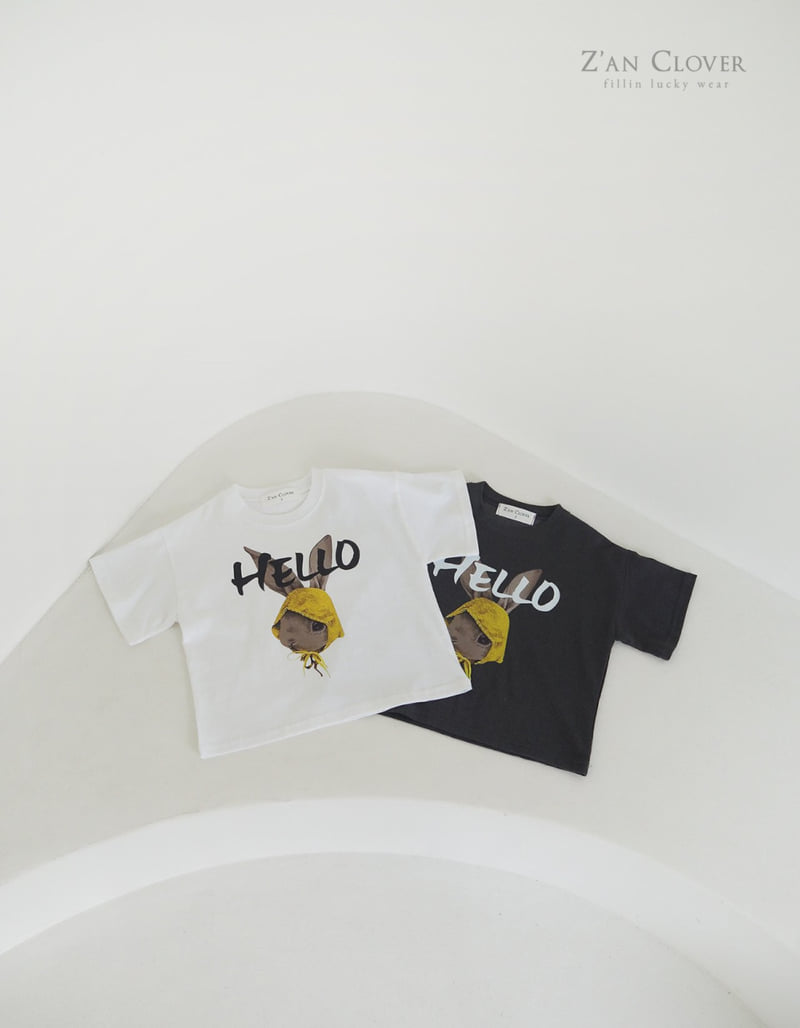Zan Clover - Korean Children Fashion - #magicofchildhood - Hello Rabbit Tee - 4