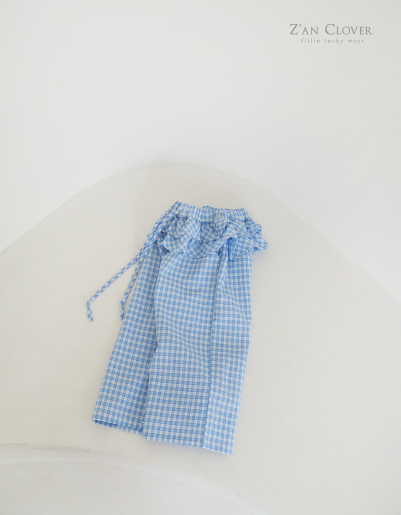 Zan Clover - Korean Children Fashion - #minifashionista - Check Frill Pants - 7