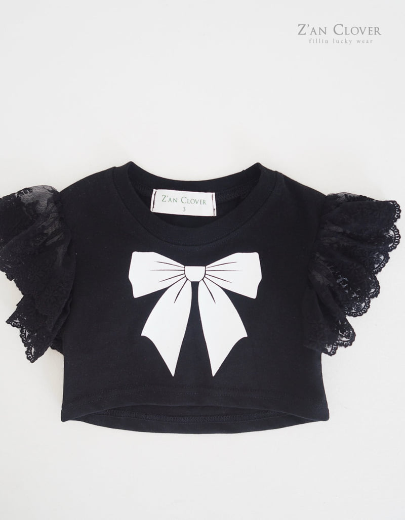 Zan Clover - Korean Children Fashion - #minifashionista - Ribbon Frill Tee - 10