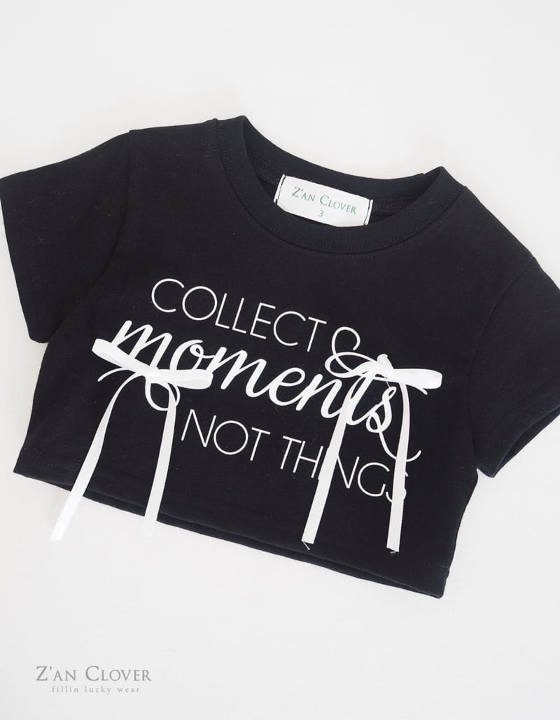 Zan Clover - Korean Children Fashion - #prettylittlegirls - Collect Ribbon Short Tee - 10