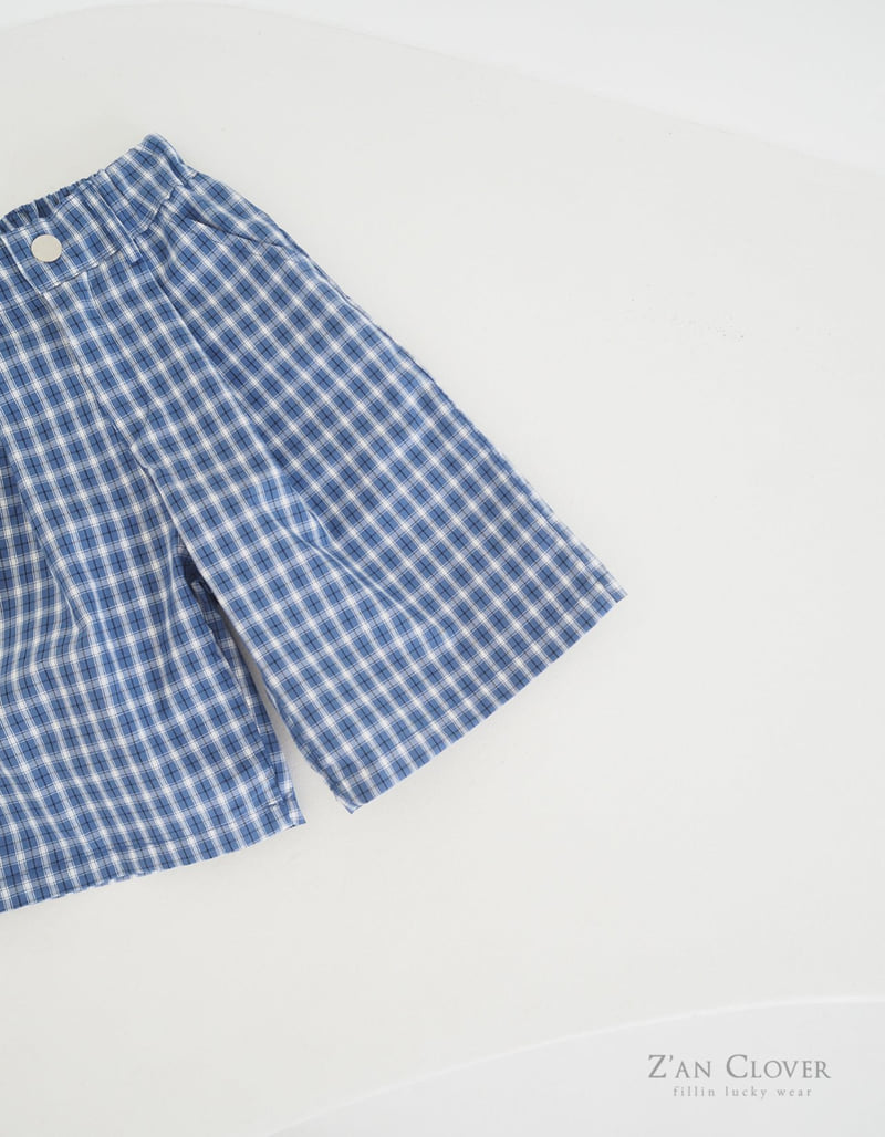 Zan Clover - Korean Children Fashion - #prettylittlegirls - Check Bermuda Pants - 7