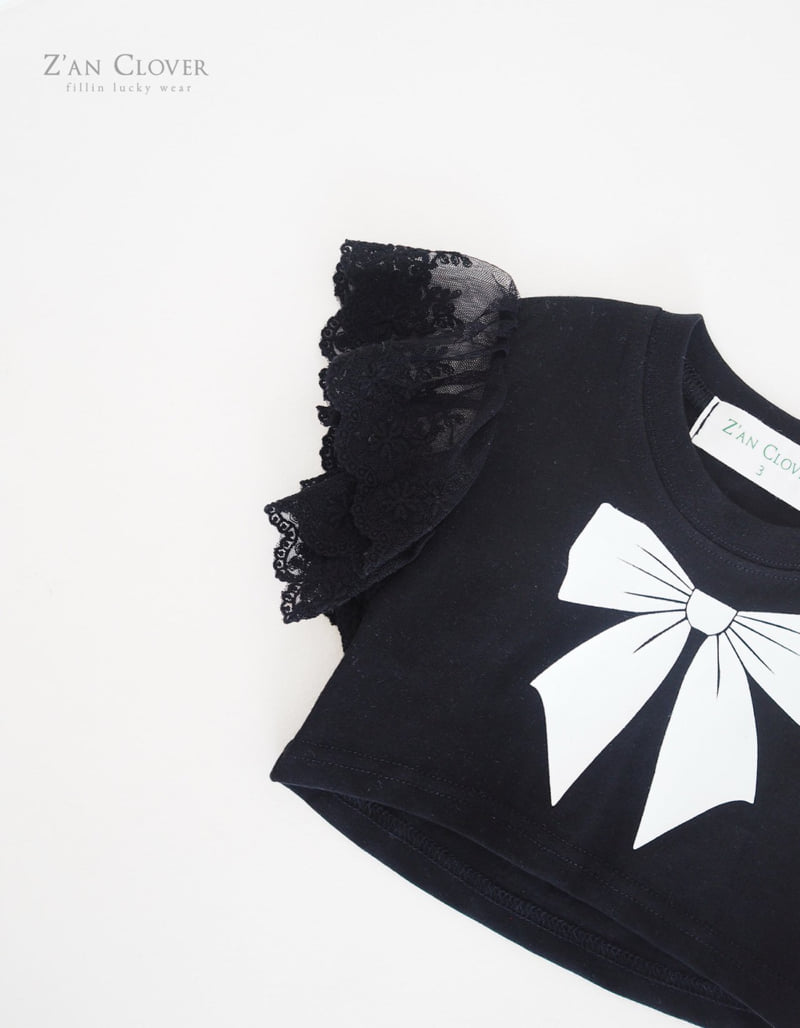 Zan Clover - Korean Children Fashion - #prettylittlegirls - Ribbon Frill Tee - 11