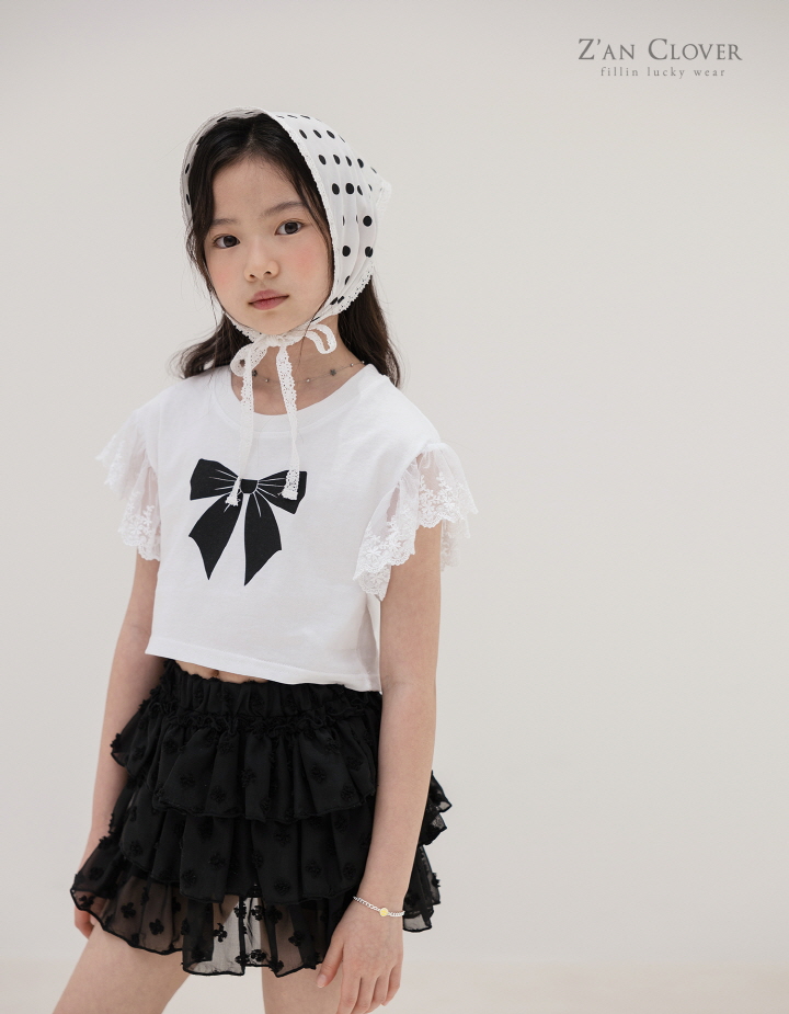 Zan Clover - Korean Children Fashion - #prettylittlegirls - Ribbon Frill Tee - 11