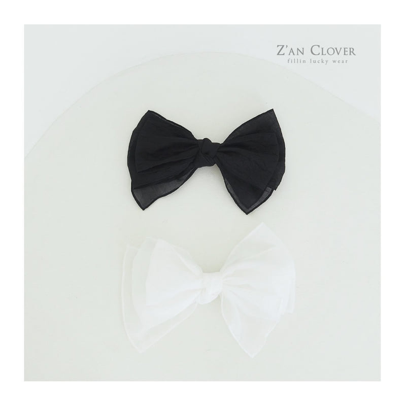 Zan Clover - Korean Children Fashion - #stylishchildhood - Wrinkled Ribbon Clip