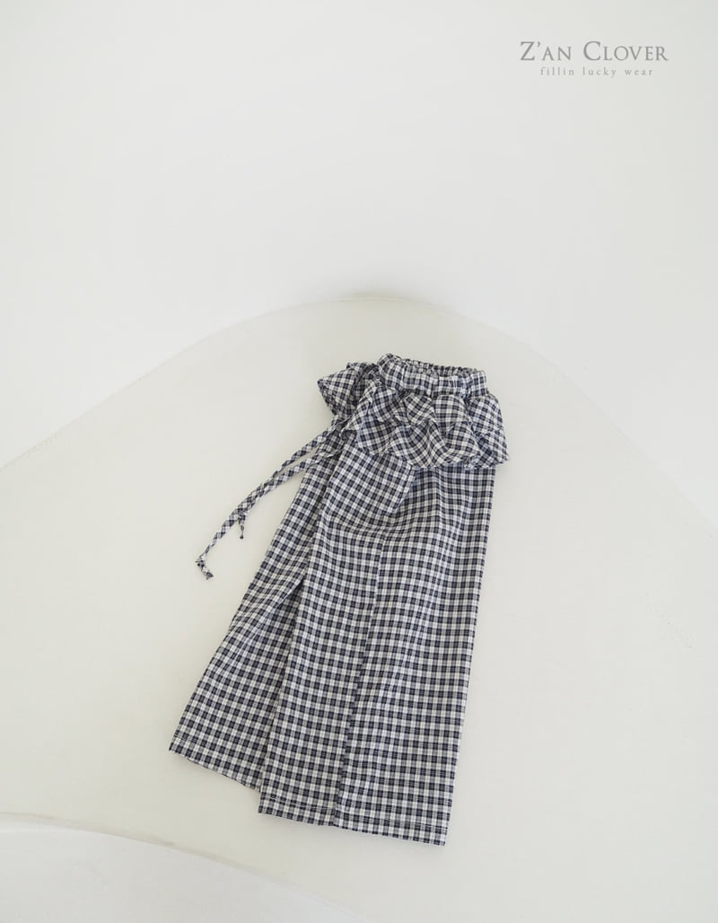 Zan Clover - Korean Children Fashion - #stylishchildhood - Check Frill Pants - 11