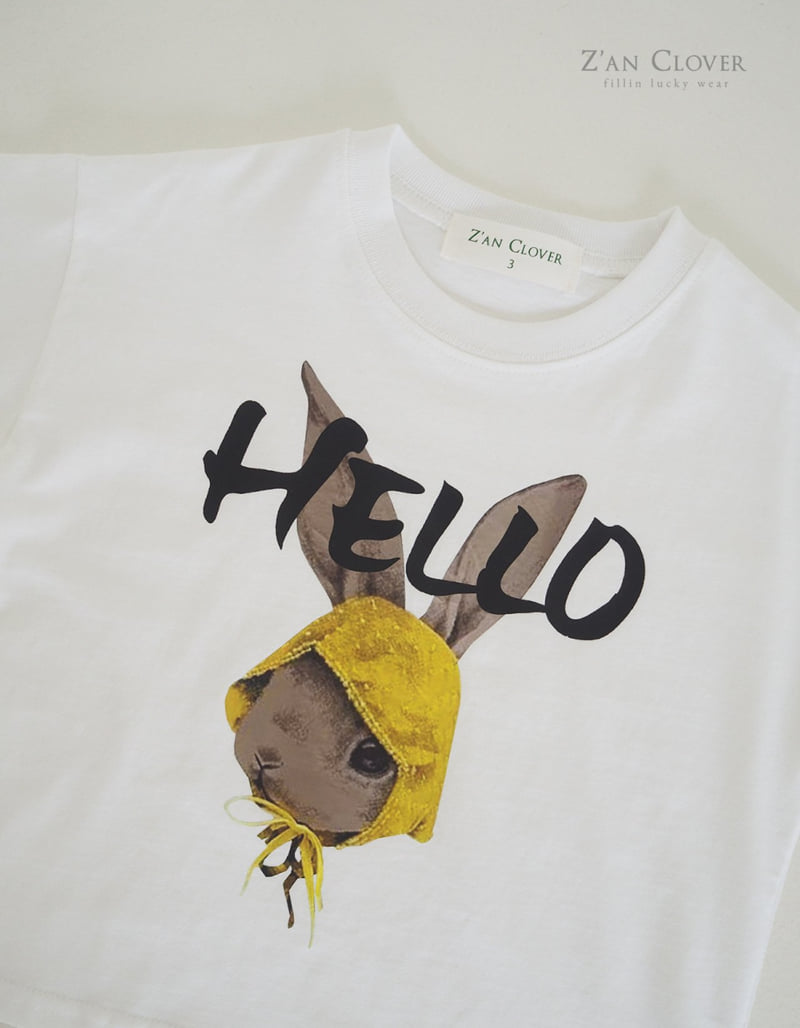 Zan Clover - Korean Children Fashion - #todddlerfashion - Hello Rabbit Tee - 6