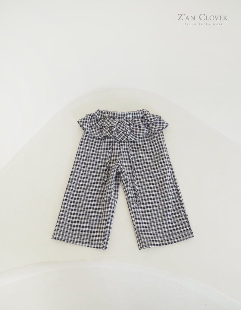Zan Clover - Korean Children Fashion - #todddlerfashion - Check Frill Pants - 9