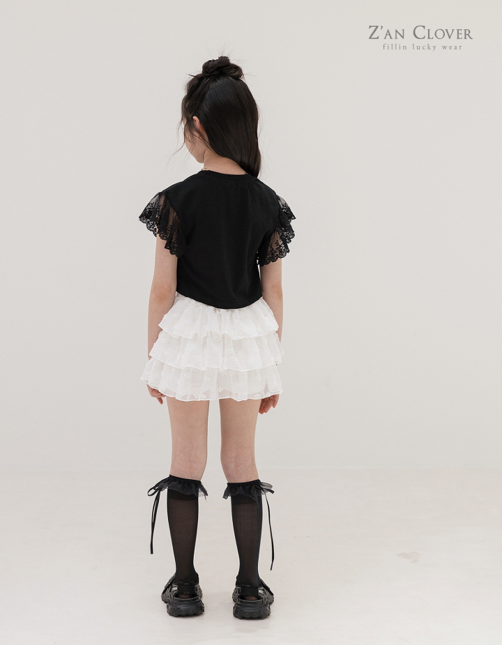 Zan Clover - Korean Children Fashion - #toddlerclothing - Chiffon Tiered Skirt - 12