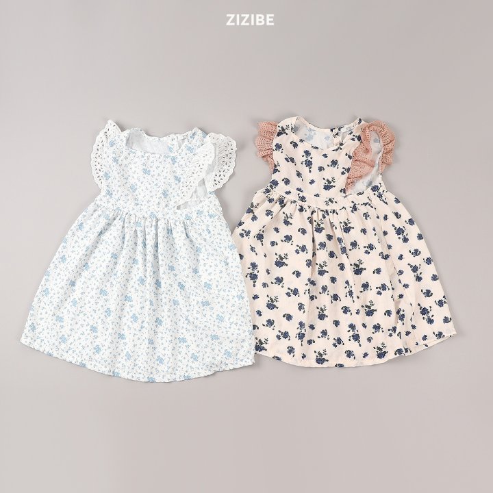 Zizibe - Korean Baby Fashion - #onlinebabyboutique - Lace Frill One-Piece