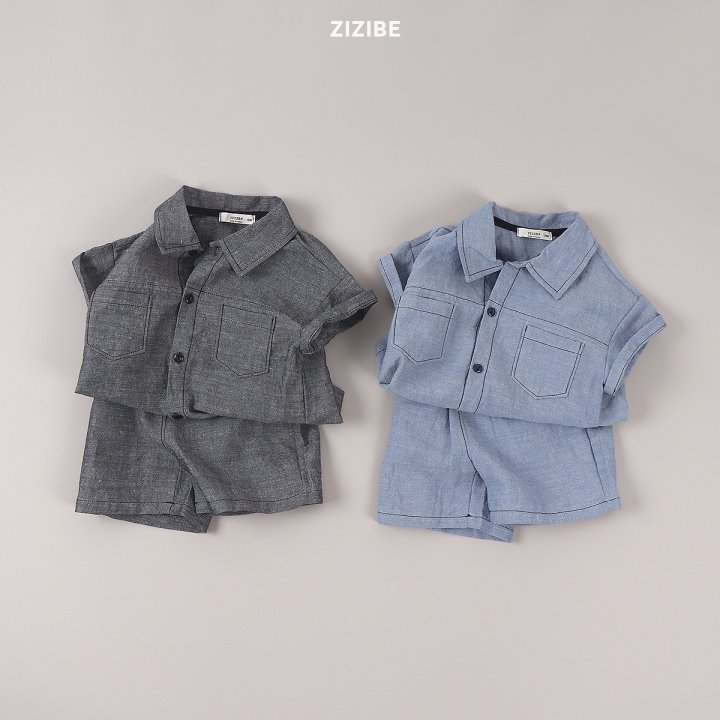 Zizibe - Korean Baby Fashion - #onlinebabyshop - Linen Stitch Shirt
