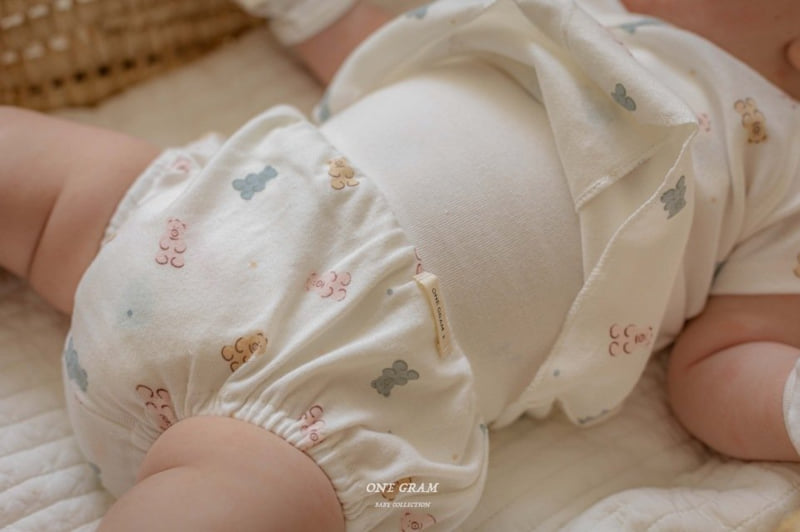 1 Gram - Korean Baby Fashion - #babyboutique - Bobo Bonnet Bloomer Set - 7