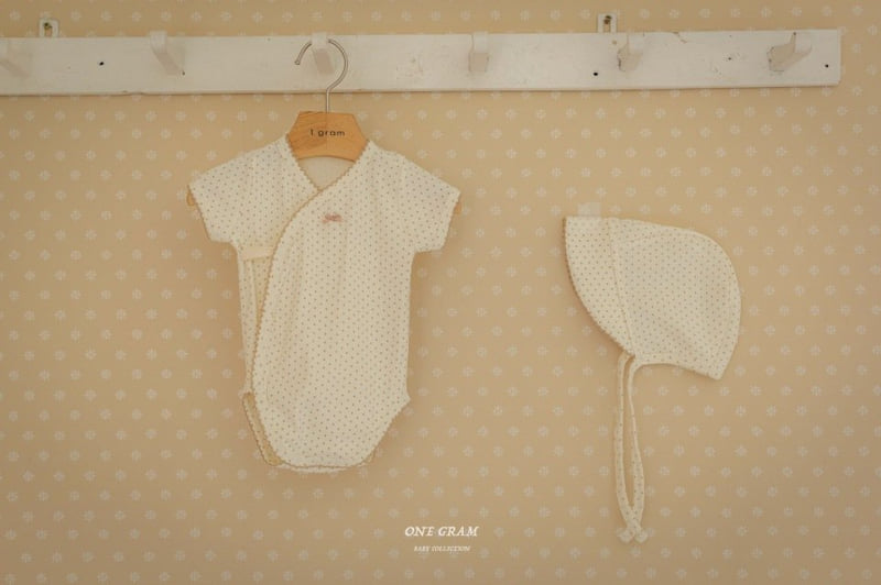 1 Gram - Korean Baby Fashion - #babyboutique - Rouge Bonnet Suit - 11
