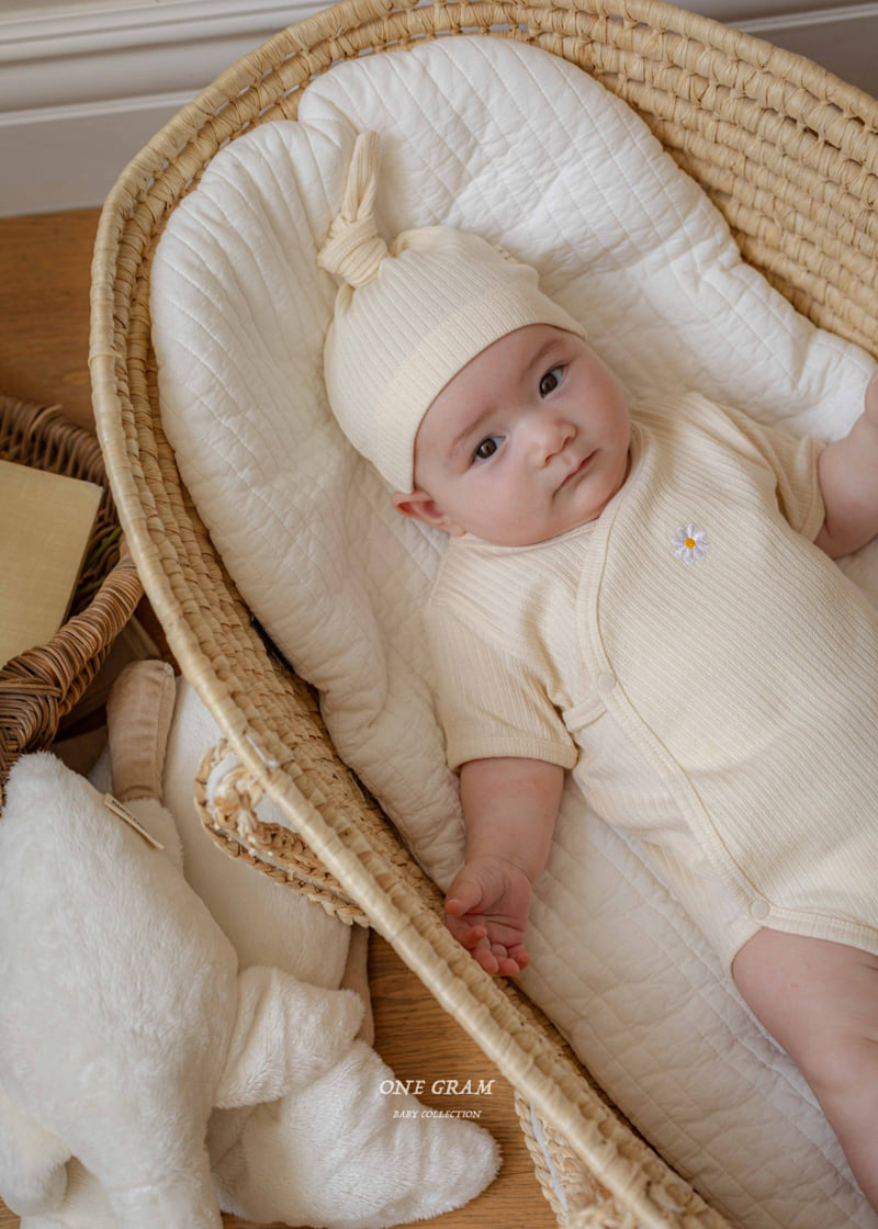 1 Gram - Korean Baby Fashion - #babyclothing - Daisy Bonnet Suit - 2