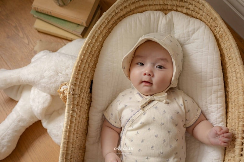 1 Gram - Korean Baby Fashion - #babyfever - Ale Bonnet Suit - 8