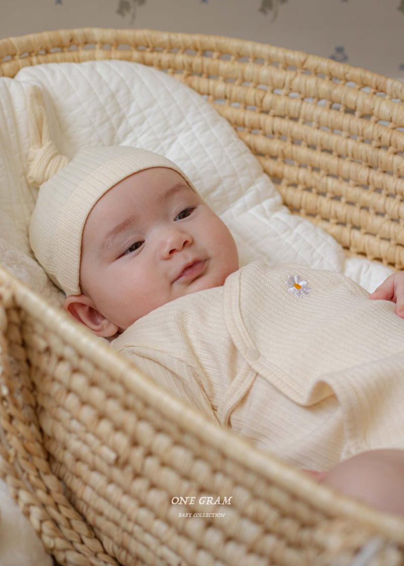 1 Gram - Korean Baby Fashion - #babyfashion - Daisy Bonnet Suit - 4
