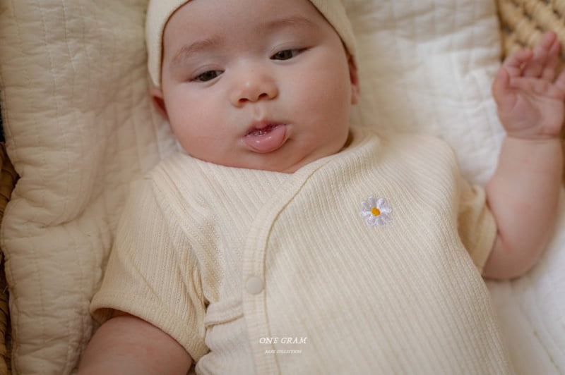 1 Gram - Korean Baby Fashion - #babyoninstagram - Daisy Bonnet Suit - 7