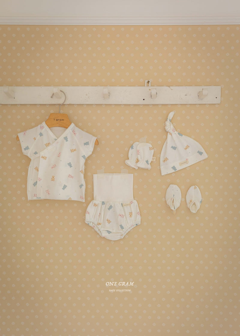 1 Gram - Korean Baby Fashion - #babyootd - Bobo Bonnet Bloomer Set