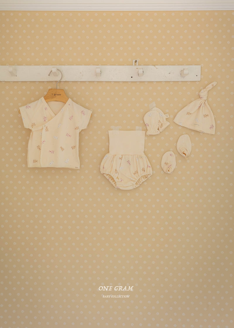 1 Gram - Korean Baby Fashion - #babyoutfit - Bobo Bonnet Bloomer Set - 2