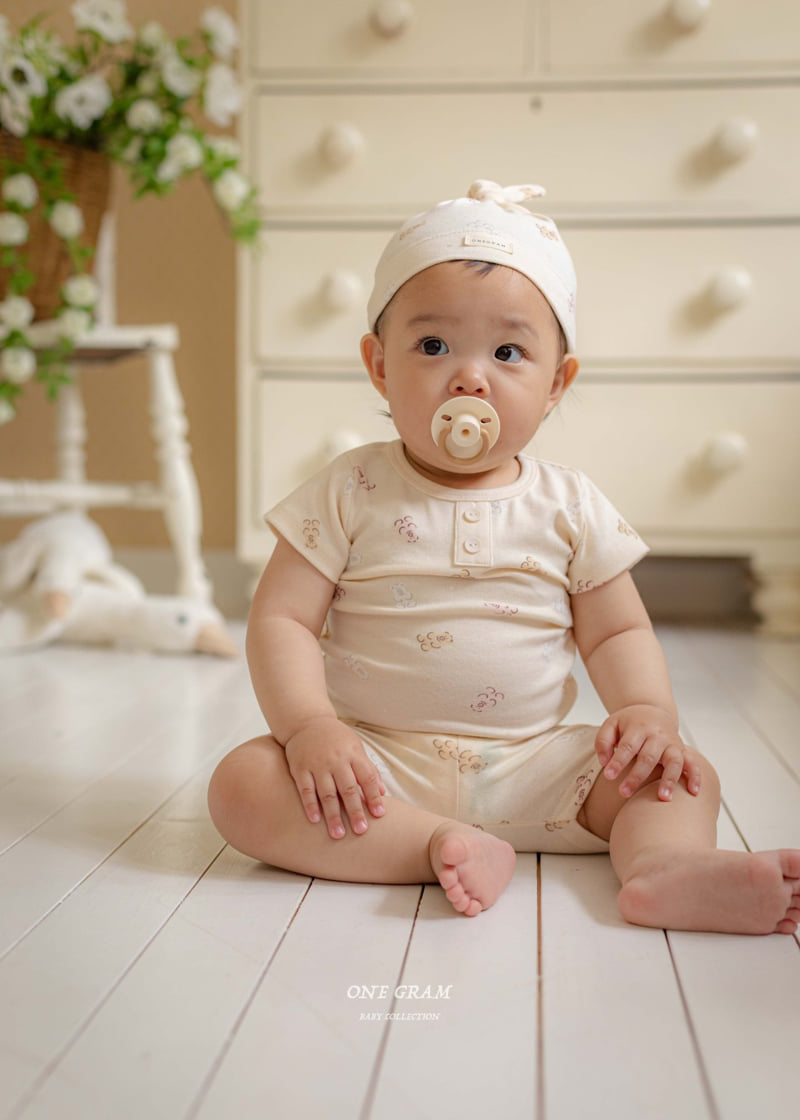 1 Gram - Korean Baby Fashion - #babyoutfit - Bobo Top Bottom Set - 2