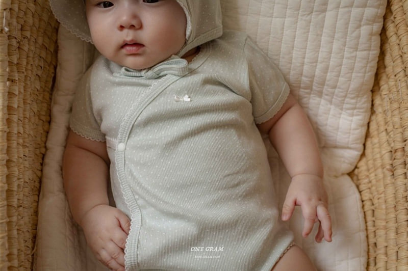 1 Gram - Korean Baby Fashion - #babywear - Rouge Bonnet Suit - 7