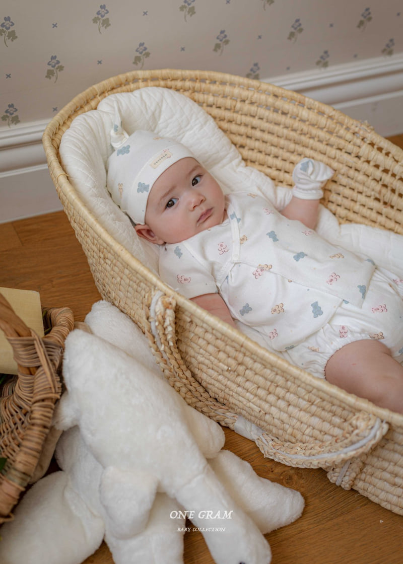 1 Gram - Korean Baby Fashion - #onlinebabyboutique - Bobo Bonnet Bloomer Set - 5