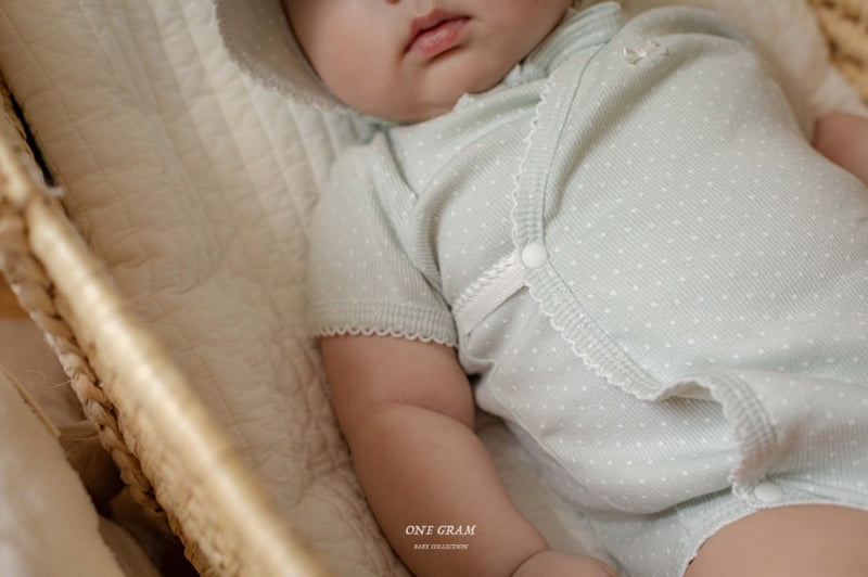 1 Gram - Korean Baby Fashion - #onlinebabyshop - Rouge Bonnet Suit - 9