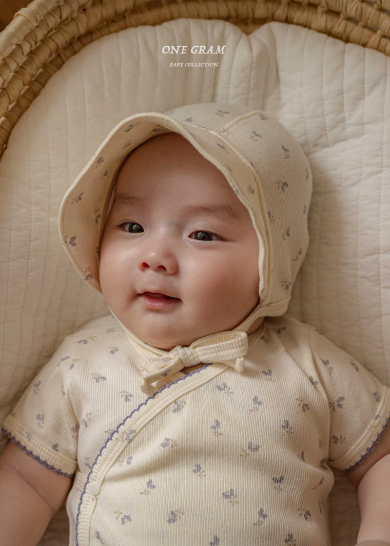 1 Gram - Korean Baby Fashion - #smilingbaby - Ale Bonnet Suit - 3