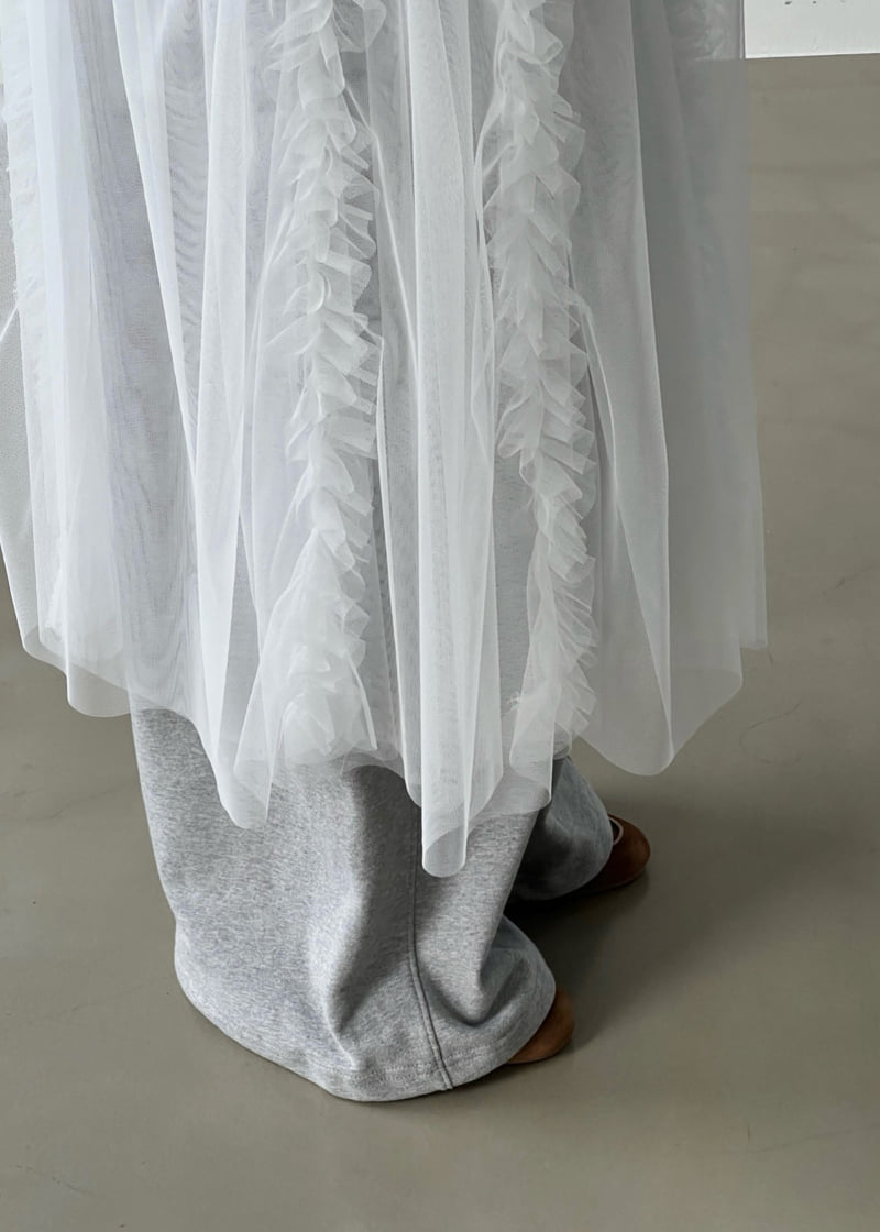 140 Avenue - Korean Women Fashion - #momslook - Double Mesh Shirring Skirt - 7