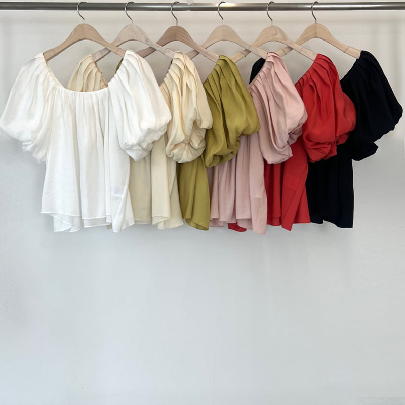 140 Avenue - Korean Women Fashion - #momslook - Berry Pleated Blouse