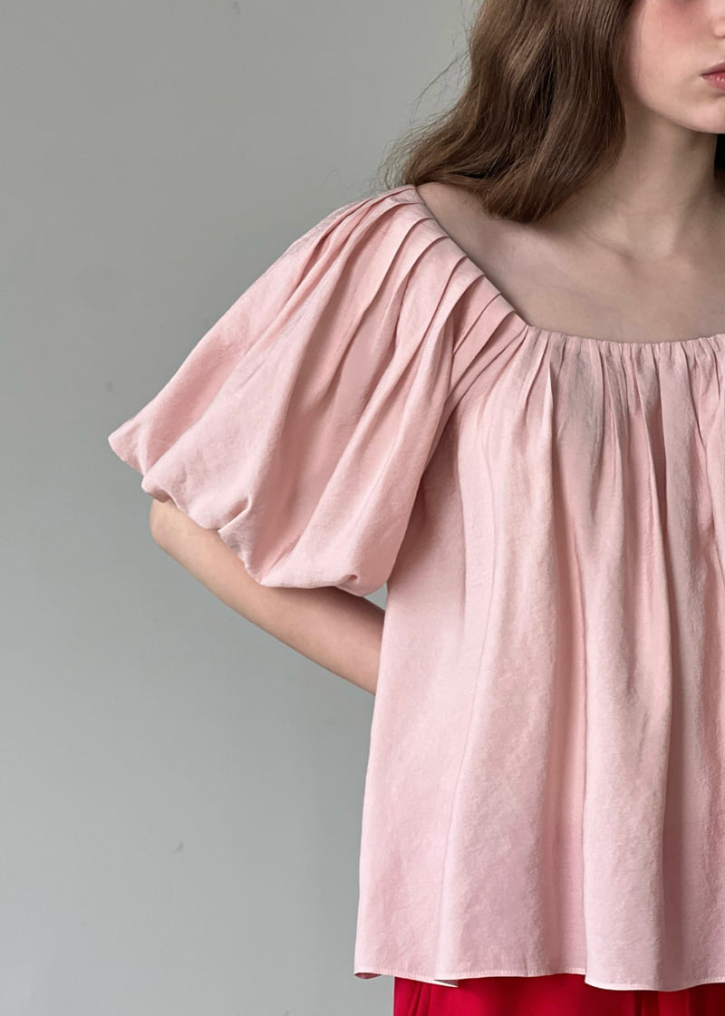 140 Avenue - Korean Women Fashion - #momslook - Berry Pleated Blouse - 9