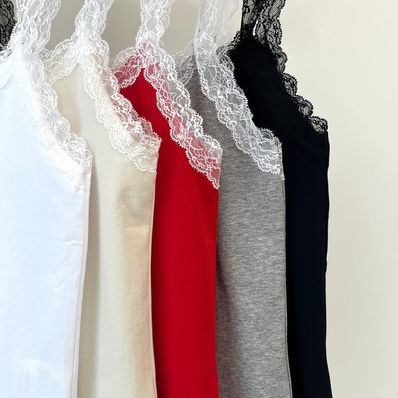 140 Avenue - Korean Women Fashion - #momslook - High Lace Sleeveless - 2