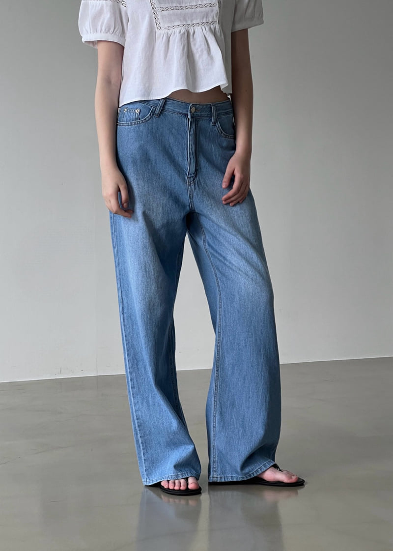 140 Avenue - Korean Women Fashion - #momslook - Linen Straight Denim - 10
