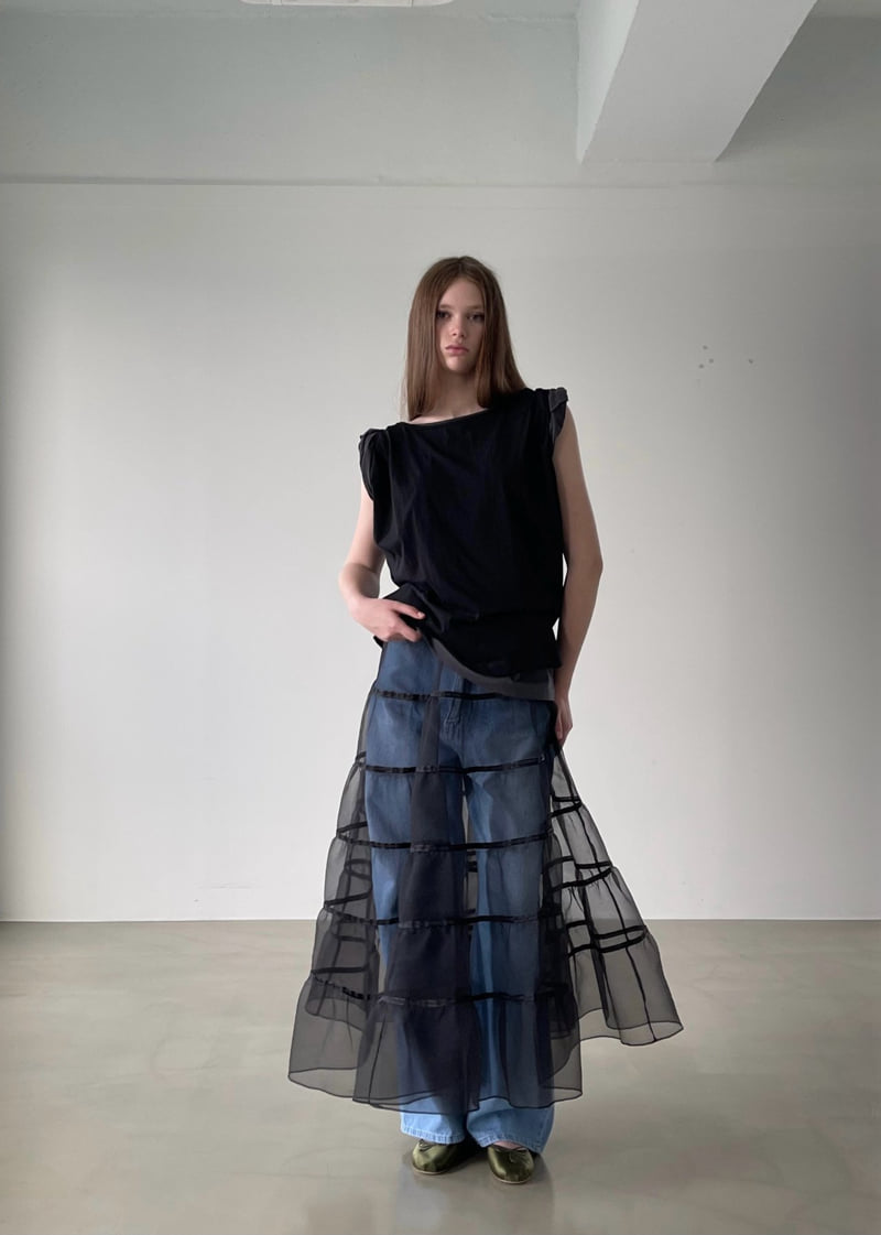 140 Avenue - Korean Women Fashion - #womensfashion - Mesh Tape Tiered Skirt - 4