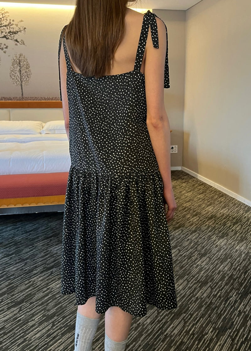 140 Avenue - Korean Women Fashion - #momslook - Polka Dot Strap One-piece - 5