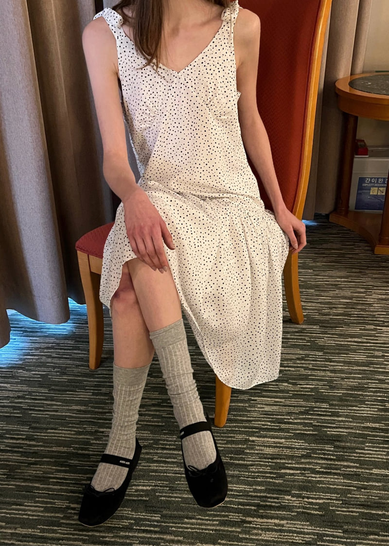 140 Avenue - Korean Women Fashion - #momslook - Polka Dot Strap One-piece - 9
