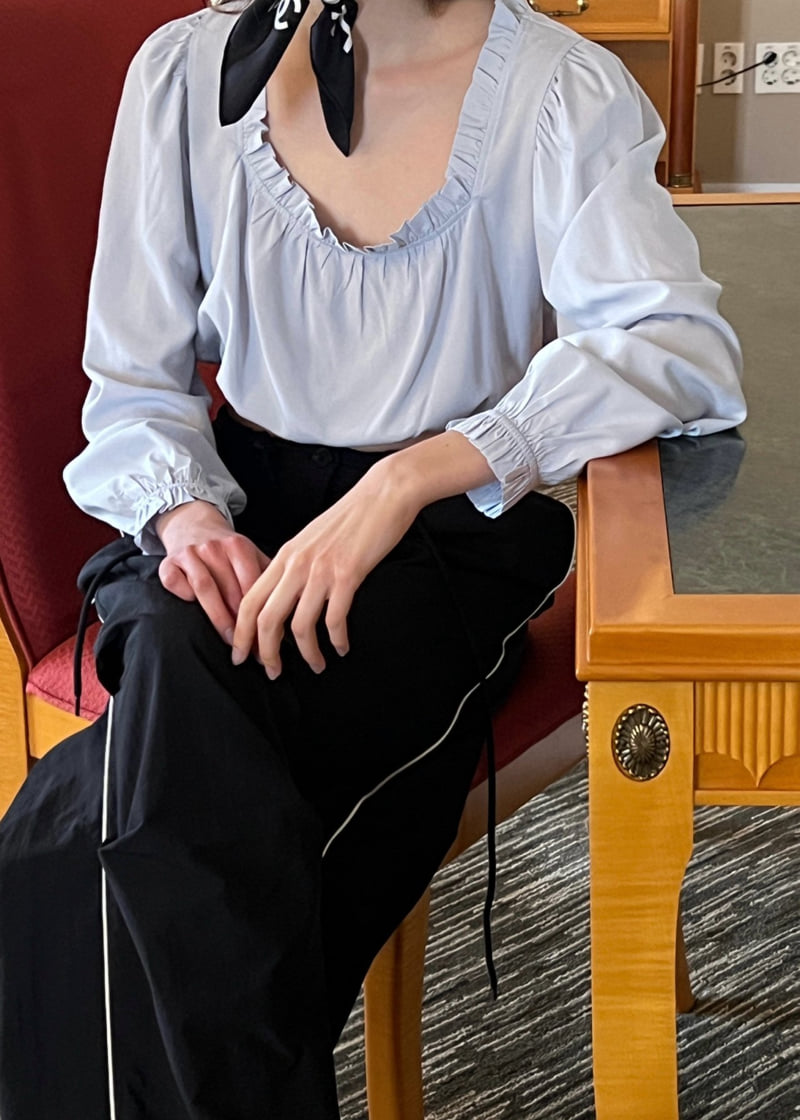 140 Avenue - Korean Women Fashion - #momslook - Silk Frill Blouse - 7