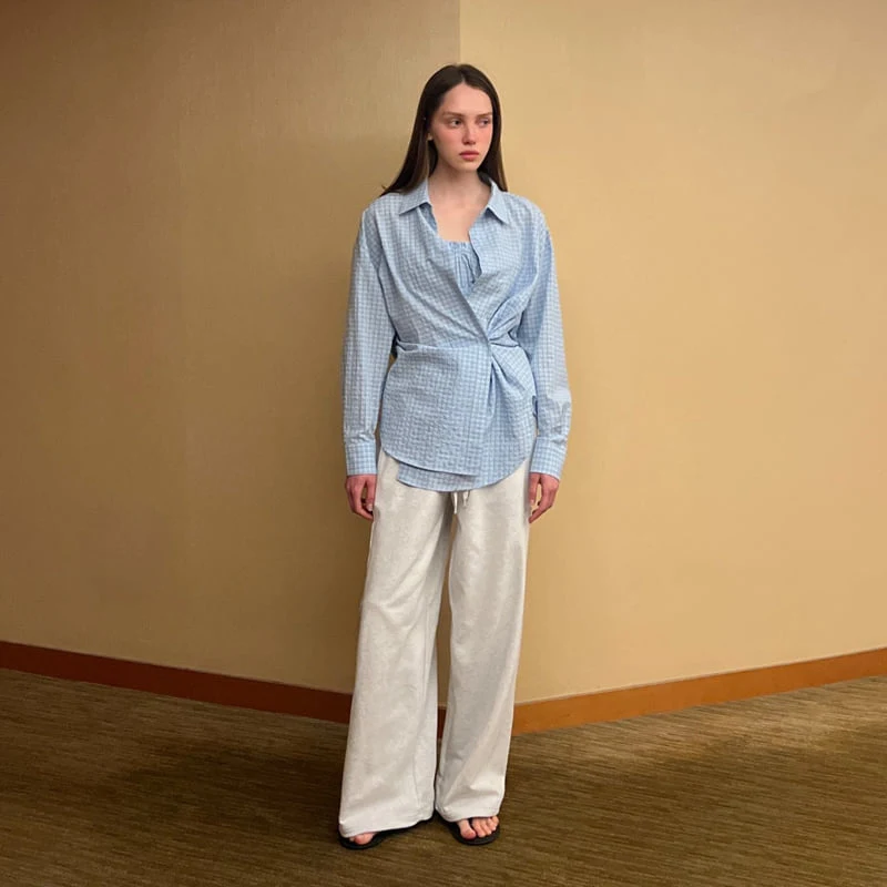 140 Avenue - Korean Women Fashion - #momslook - Set-Up Check Shirt - 3
