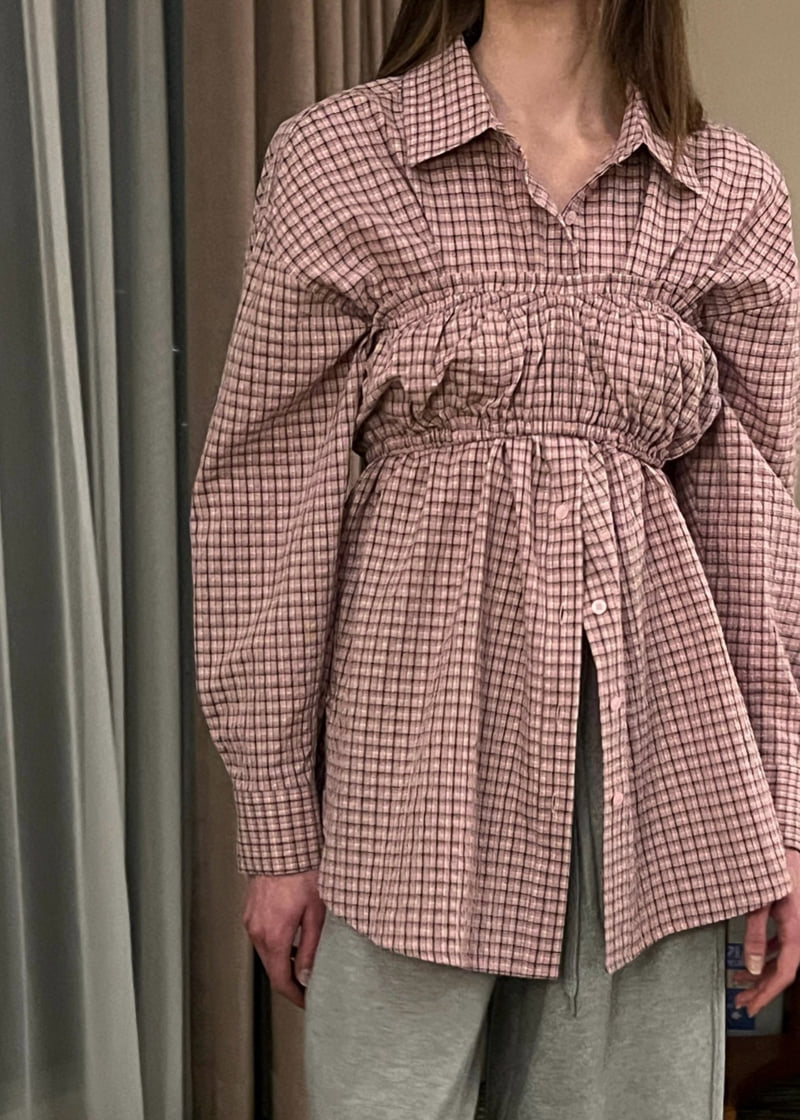 140 Avenue - Korean Women Fashion - #momslook - Set-Up Check Shirt - 9