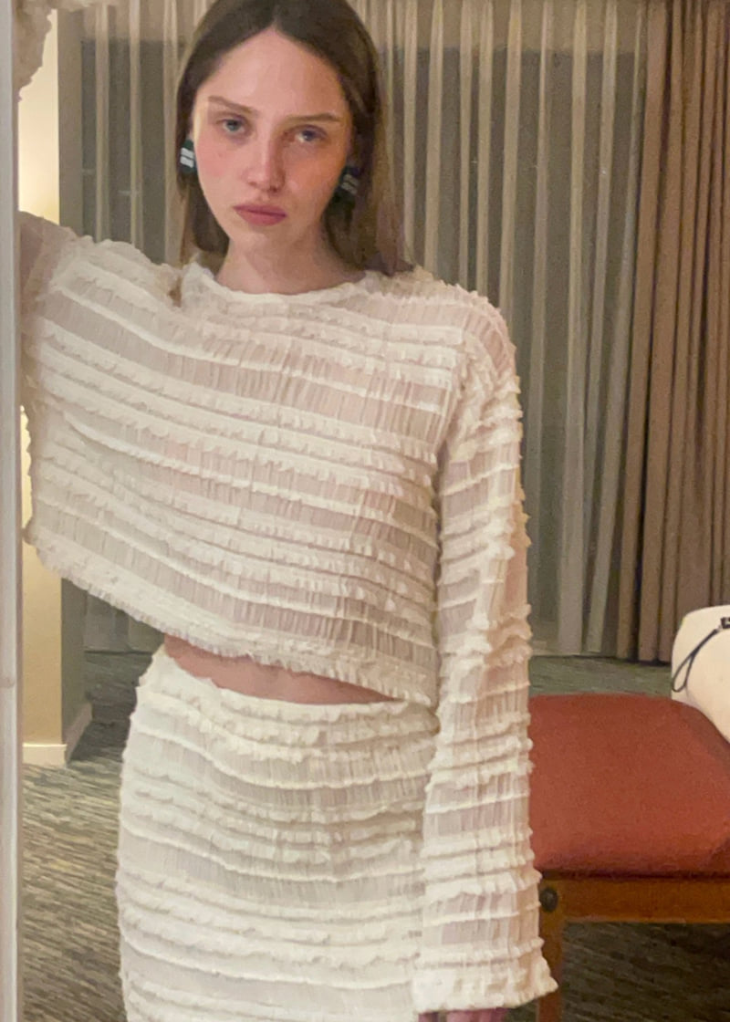 140 Avenue - Korean Women Fashion - #momslook - Chiffon Shirred Tee - 7
