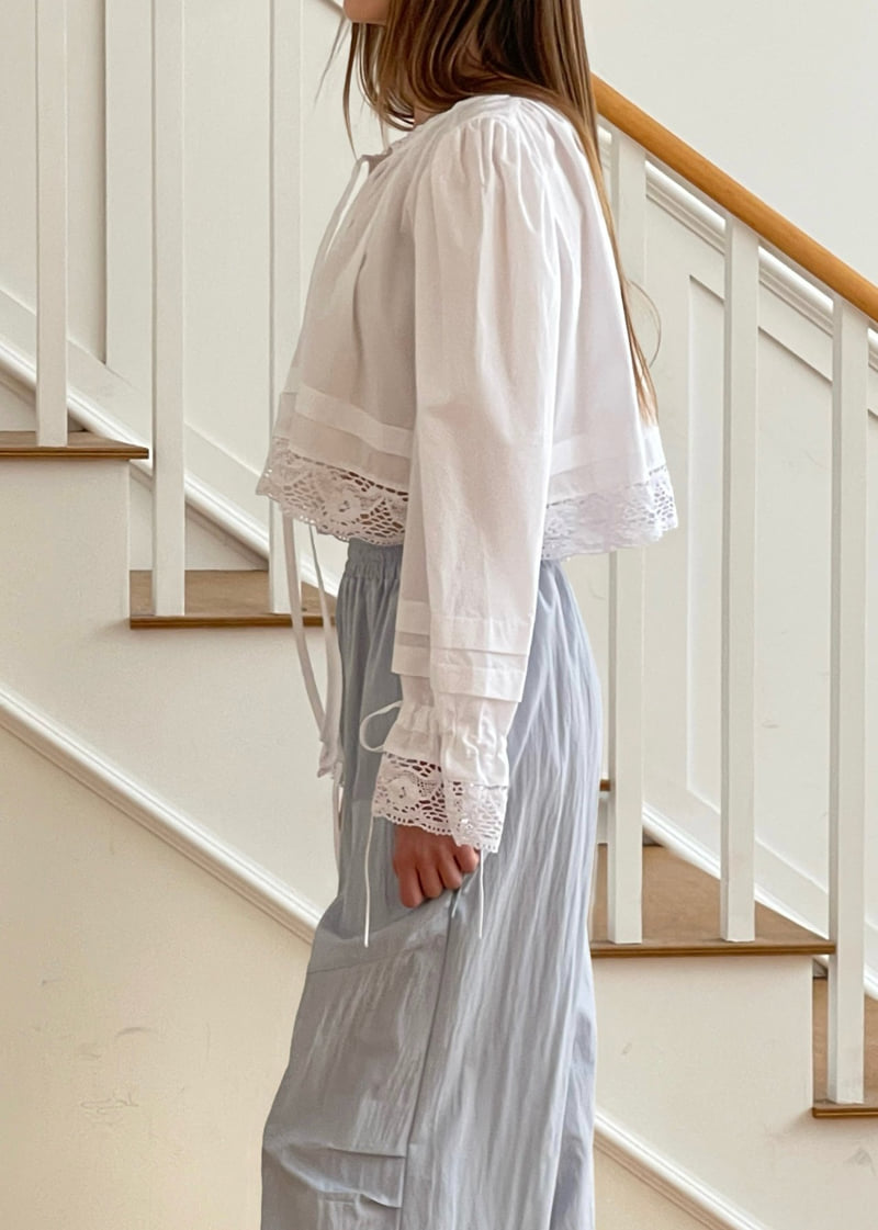 140 Avenue - Korean Women Fashion - #momslook - Torsion Combo Blouse - 12