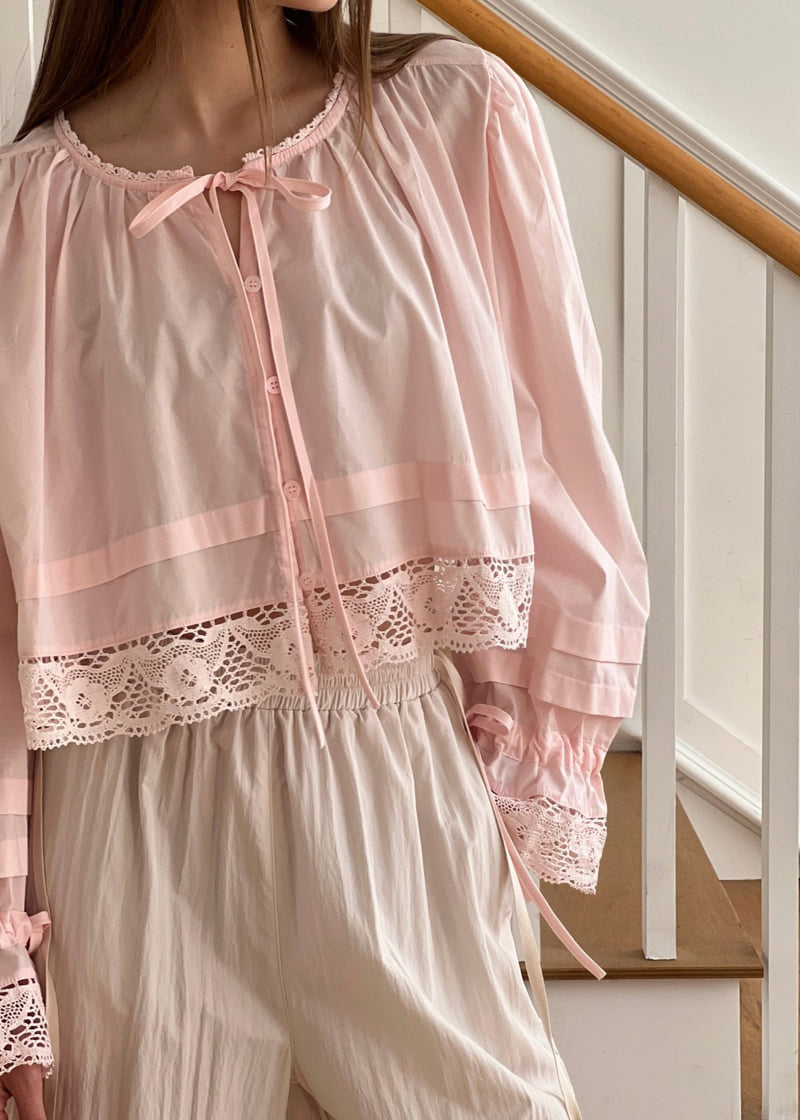 140 Avenue - Korean Women Fashion - #momslook - Torsion Combo Blouse - 8