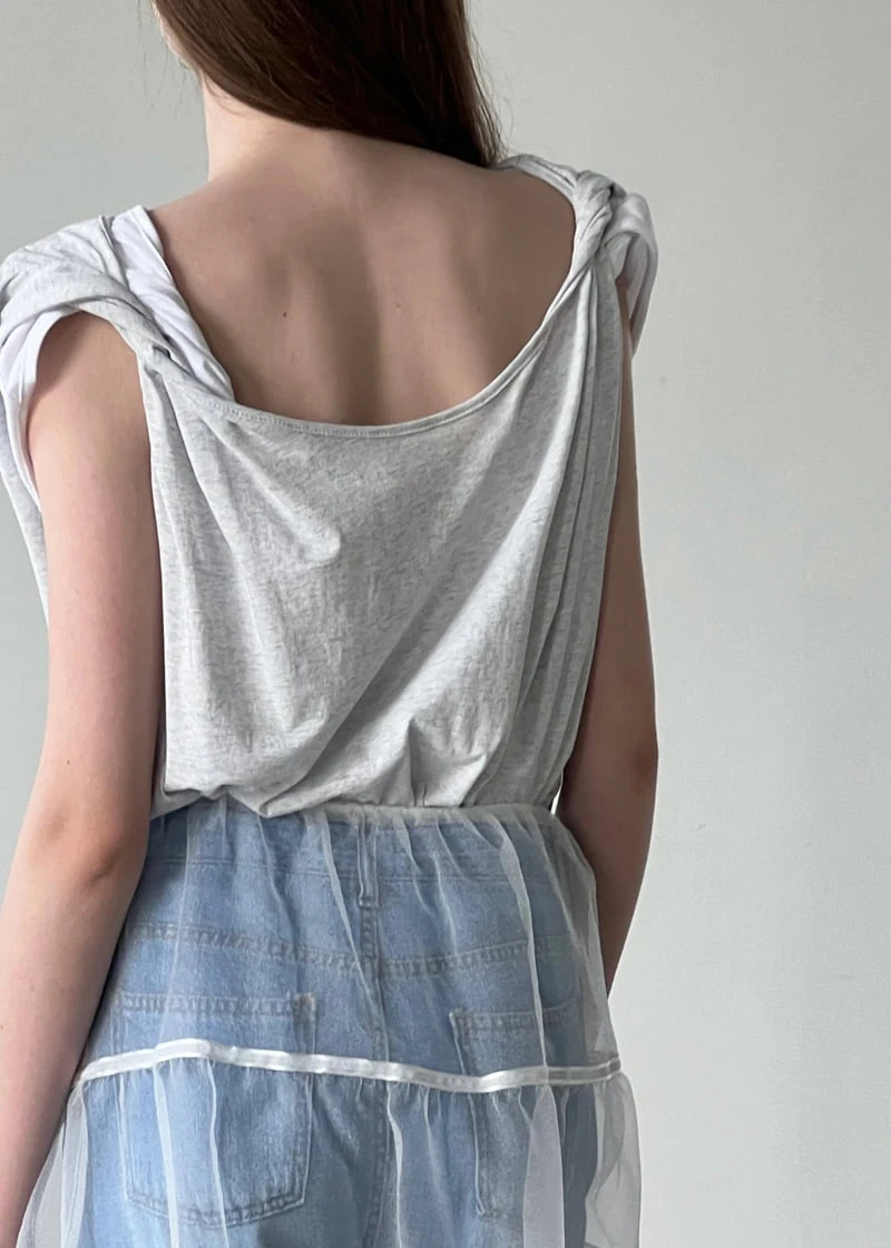 140 Avenue - Korean Women Fashion - #restrostyle - Liberty Twist Sleeveless - 11